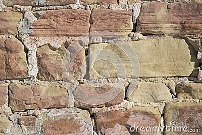 Vintage outside rock wall