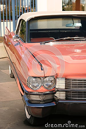 Vintage pink car