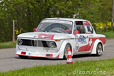 Vintage race touring car BMW 2002 Tii from 1972