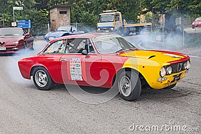 Vintage racing car Alfa romeo GTV 2000