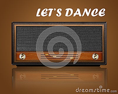 Vintage radio Lets dance