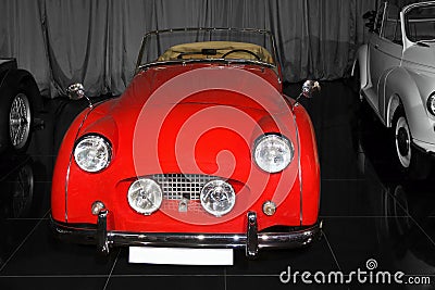 Vintage red Triumph TR3A