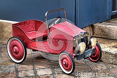 Vintage Reproduction French Pedal Red Toy Car