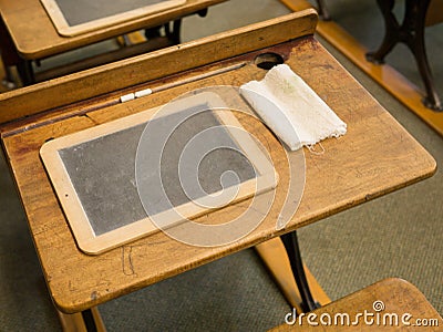 Vintage School Desk and Slate