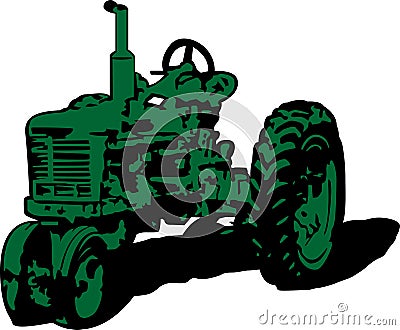 Vintage tractor clip art