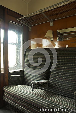 Vintage Train Compartment.