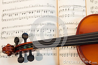 Vintage Violin and Sheet Music