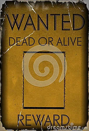 Vintage wanted poster template