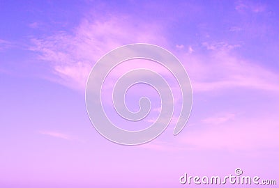 Violet sun rise sky with clouds