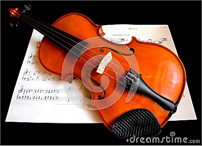 Violin on a Music Sheet