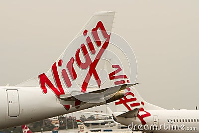 Virgin Australia Airlines logos on aircraft.