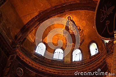 Virgin Mary Jesus mosaic Hagia Sophia