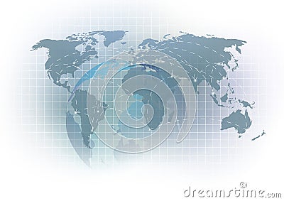 Virtual earth global concept template