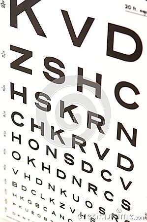 Vision eye test chart