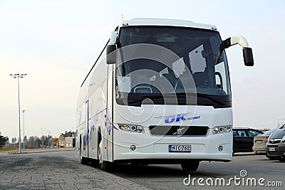 Volvo Coach Bus Waiting For Passengers