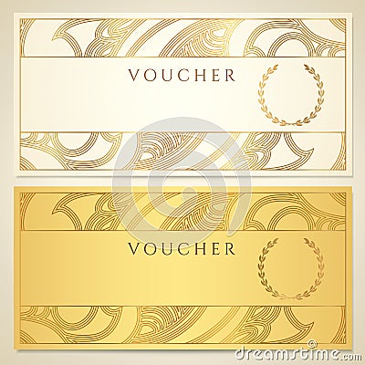 Voucher, Gift certificate, Coupon template.