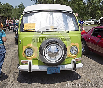 1968 VW Hippie Camper Special Van Front View