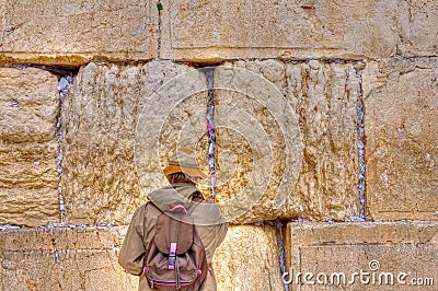 Wailing Wall Praying, Jerusalem Israel