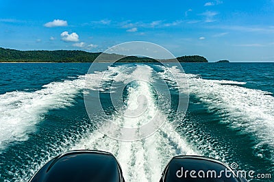 Wake of a ferry boat.