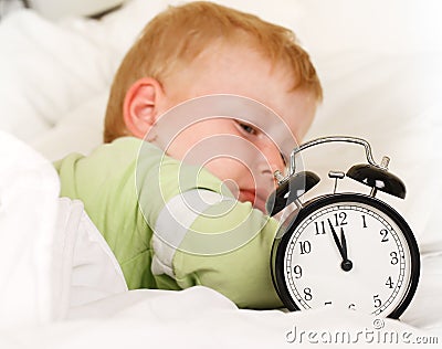 Wake up with alarm clock
