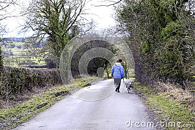 Walking the dog, Derbyshire.