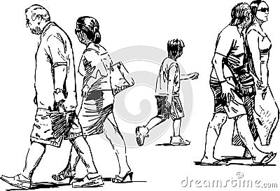 Walking people