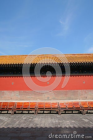 Wall inside Forbidden City Beijing China