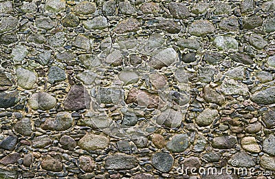 Wall from large granite stones as background