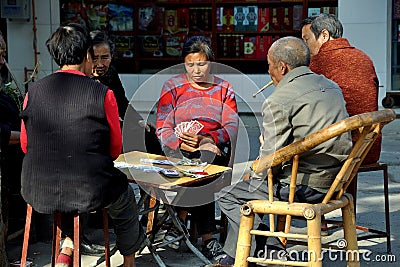 Wan Jia, China: People Playing Cards