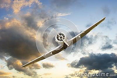 War propeller fighter plane