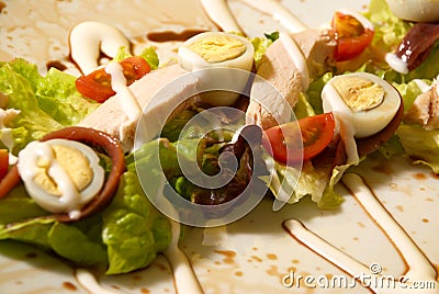 Warm chicken salad