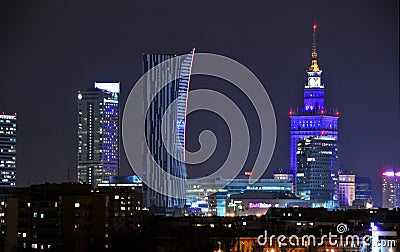 Warsaw city night life