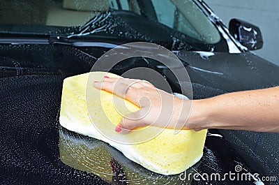 Washing a car