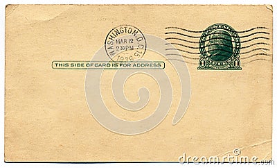 Washington, D.C. 1936 Blank Postcard