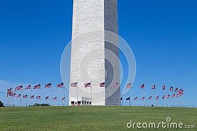 Washington, DC - Flags around the base of the Washington Monument