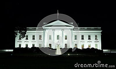 Washington, DC - Front of the White House at night