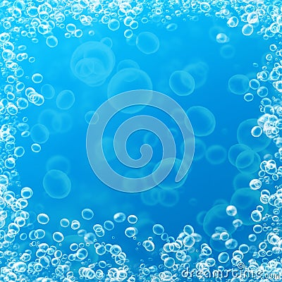Water bubbles in a frame