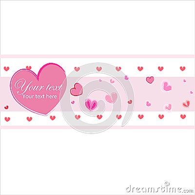 Water color pink hearts greeting card
