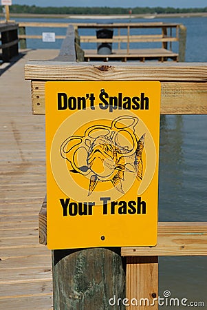 Water pollution sign