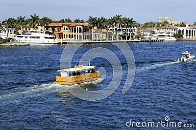 Water Taxi and Boats on the Intracoastal
