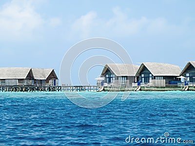Water villa cottages on island