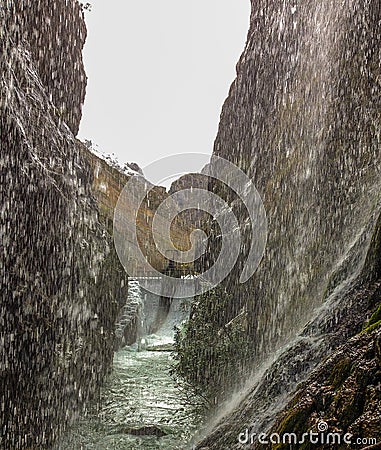 Waterfall at a gorge of the Kares
