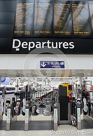 Waterloo train station,London,England