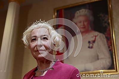 Wax figure of queen elizabeth ii