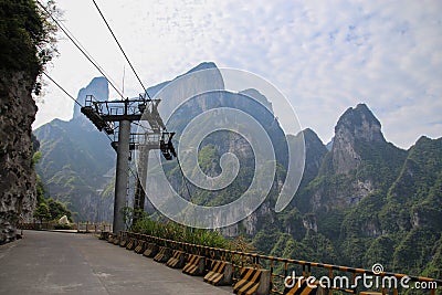 The way to go to the heaven door mountain at Zhangjiajie