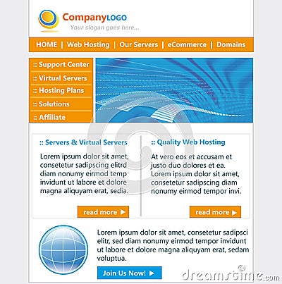 Web site template