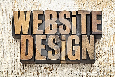 Website design in wood type