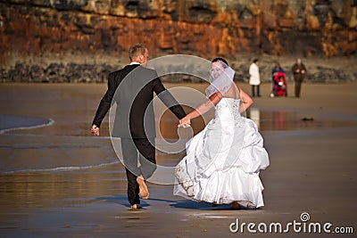 Wedding fun on the beach