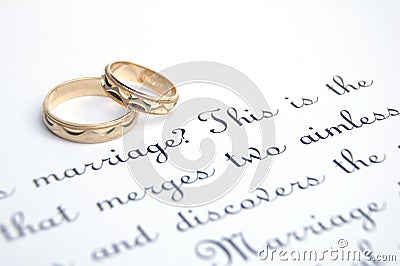 wedding vows and rings