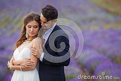 Wedding lavender field.